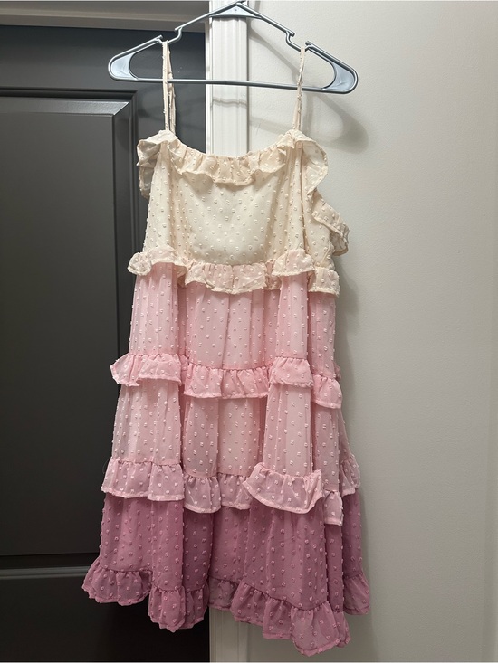 Dresses & Skirts - Tiered Pink Ombré Dress Women’s Sz XL